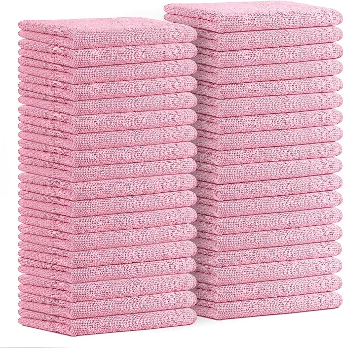 Avalon Towels Microfiber Cleaning Cloths Size 16" x 16", Highly Absorbent by AvalonTowels