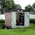 6x8x6.4 FT Outdoor Storage Sheds, Metal Garden Tool Shed by GarveeLife