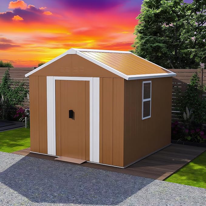 6 x 4 FT Outdoor Storage Shed, Metal Garden Tool Shed by Unknown