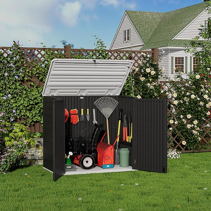 HOMSPARK Storage Shed Weather Resistance, Horizontal Storage Shed - Image 2