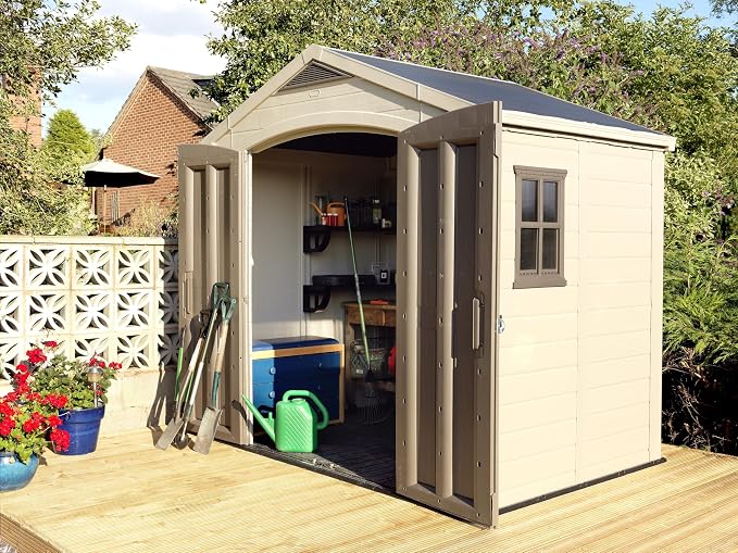 Keter Factor Large Resin Outdoor Storage Shed - Image 8