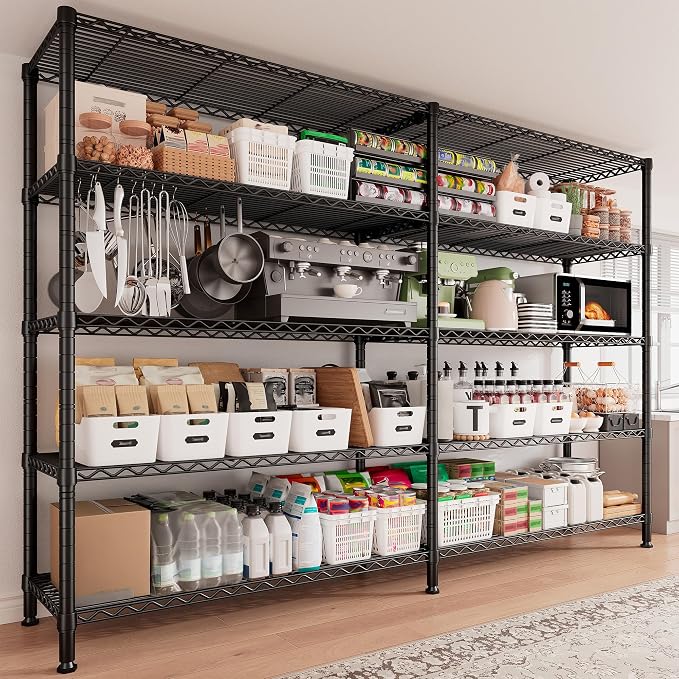 REIBII 1600LBS Storage Shelves Metal Shelving 5 Tier Wire Shelving Unit - Image 2