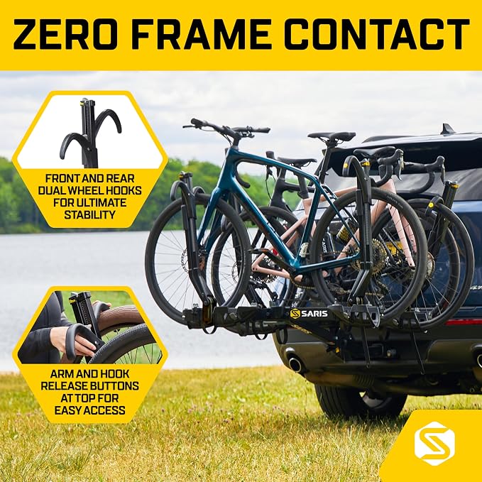 Saris SuperClamp G3 4-Bike Hitch Rack – Lightweight Platform Bike Carrier - Image 2
