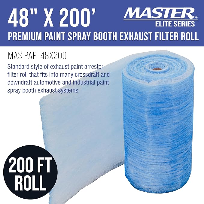 Master Airbrush Elite Paint Spray Booth Exhaust Filter Roll 48" x 200' - Image 2