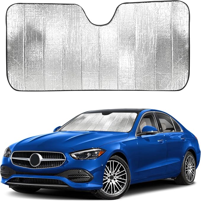 EcoNour Accordion Car Windshield Sun Shade | Reflective Car Window Shades by EcoNour