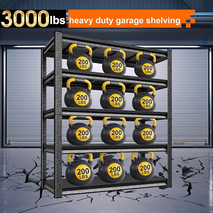 Garage Storage Shelves Heavy Duty, 48”W Garage Shelving and Storage Rack - Image 6