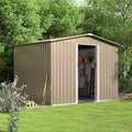 8FT x 6FT Metal Outdoor Storage Shed, Utility and Tool Shed Storage House by TrumbeakFurniture