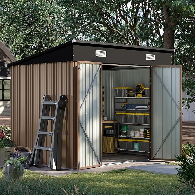 Aoxun 7.5x6 FT Outdoor Shed Metal Storage Shed - Image 2
