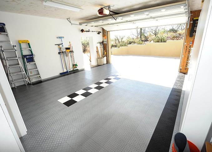 Big Floors GarageTrac Diamond, Interlocking Non-Slip Garage Flooring Tile - Image 9
