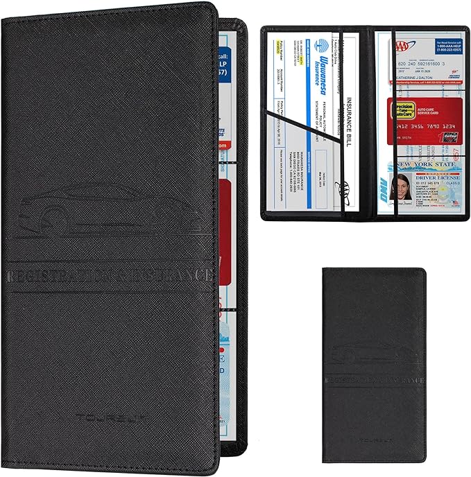 TOURSUIT Car Registration and Insurance Card Holder, Vehicle License Document by TOURSUIT