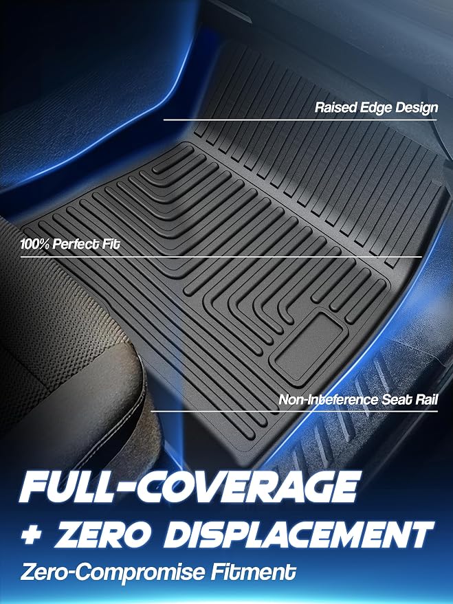Car Floor Mats for Chevrolet Chevy Colorado/GMC Canyon Crew Cab 2023 2024 2025 - Image 5