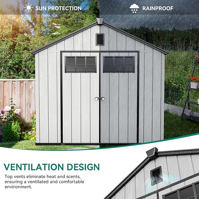 YITAHOME 8x10 FT Outdoor Storage Shed - Image 5