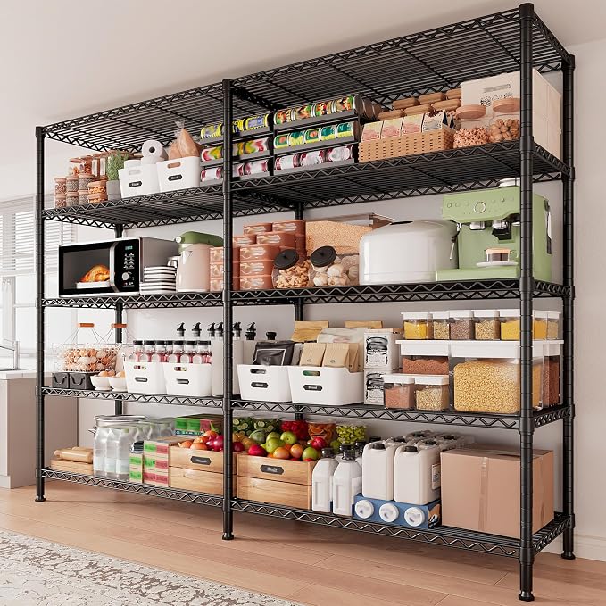 REIBII 1500LBS Storage Shelves Metal Shelving Unit 61.7''W Wire Shelving - Image 2