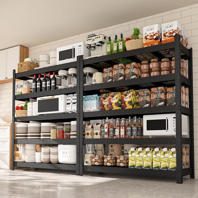 MUPATER 59.84”W × 24.02”D × 71.65”H Heavy Duty Metal Storage Shelves, 3000 LBS - Image 2