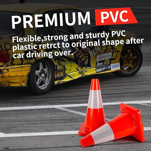 Traffic Cones 18 inch 12 Pack Safety Cones Orange - Image 4