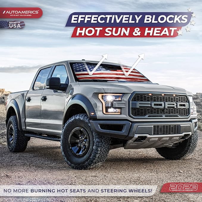 Autoamerics Truck Windshield Sun Shade - Image 3