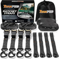 TitanPro Heavy Duty Ratchet Straps 4-Pack by TitanPro