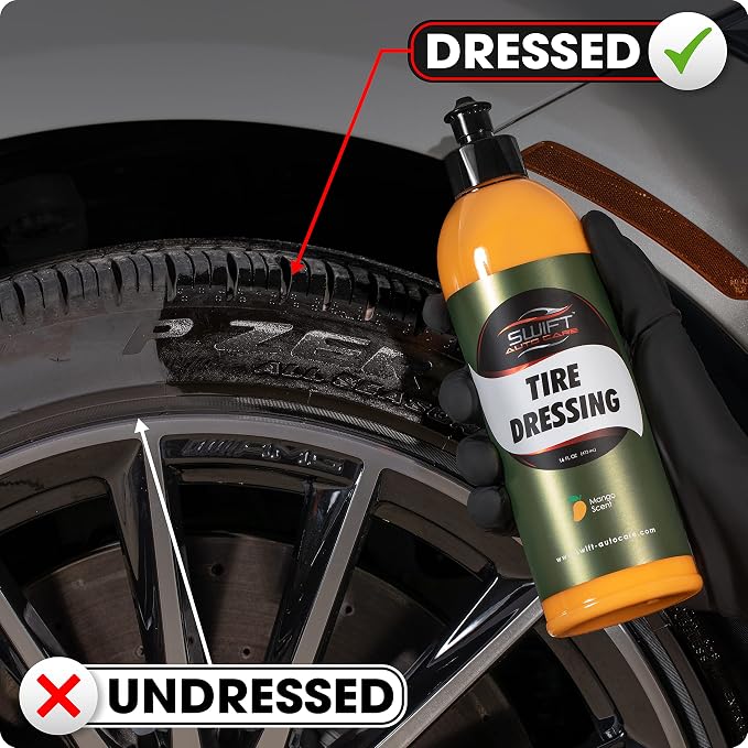Swift Tire Dressing Combo w/Tire Applicator – Long Lasting High-Gloss Tire - Image 3
