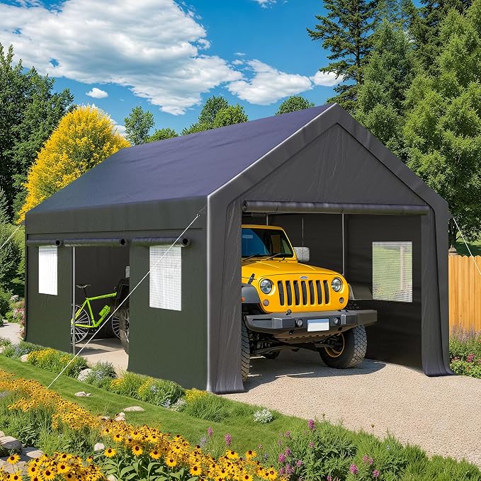 Polar Aurora Carport, 12x20 FT Heavy Duty Carport by PolarAurora