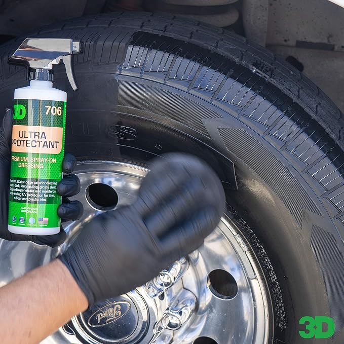 3D Ultra Protectant Tire Shine Spray – Water-Based High Gloss Tire Dressing | - Image 6
