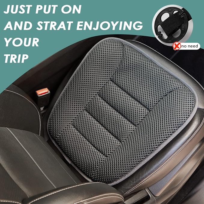 AEROiVi Car Seat Cushion for Driving, Breathable 3D Air Mesh, Non-Slip Bottom - Image 7