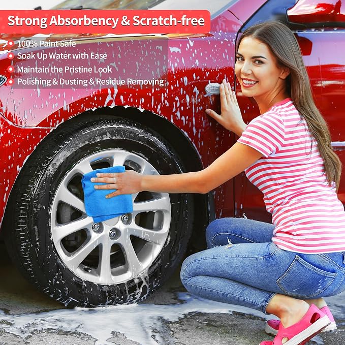 HOMERHYME Shop Towels, 100 Pack Microfiber Towels - Image 5