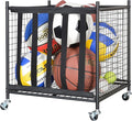 Snail Garage Sports Equipment Storage Organizer Sports Ball Storage Rolling Cart by SNAIL