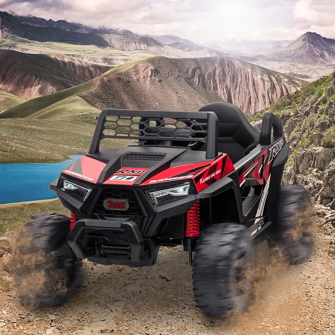TOBBI 12V Kids Ride on Car, Electric Off-Road UTV Truck - Image 9