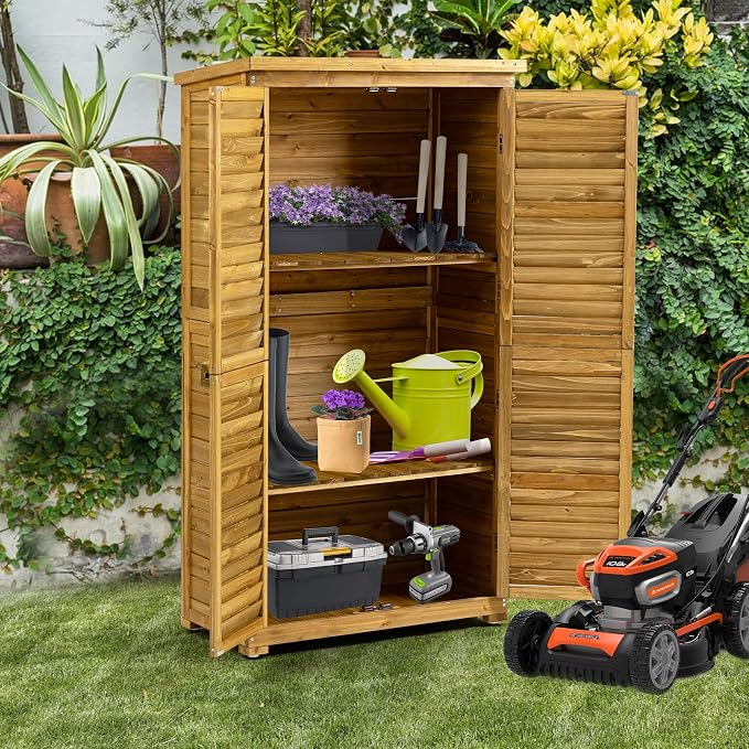 63 "H x 34.25 "L x 18.5 "W Vertical Garden Shed - Image 3