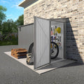 4 * 9.2 FT Outdoor Storage Shed, Galvanized Steel Garden Shed by Vigohuseeo