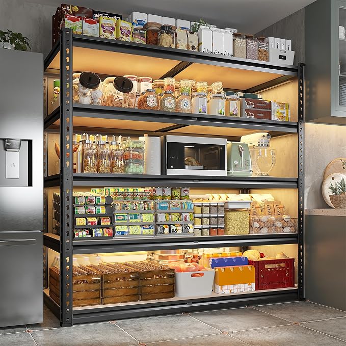 REIBII 2500LBS Garage Shelving 72''H Storage Shelves 40" W Metal Shelving 5 - Image 7