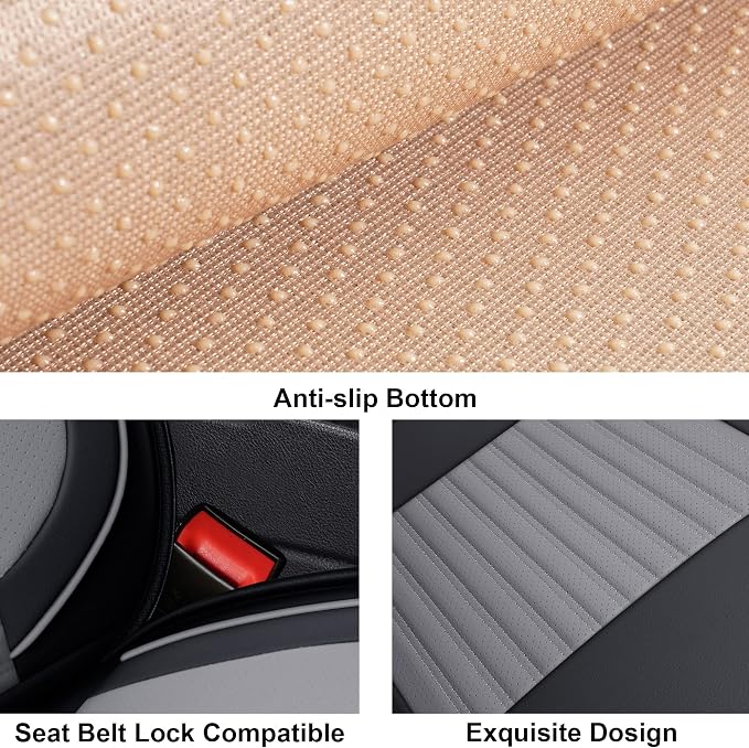 LINGVIDO Car Seat Covers, Breathable and Waterproof Faux Leather Automotive - Image 6