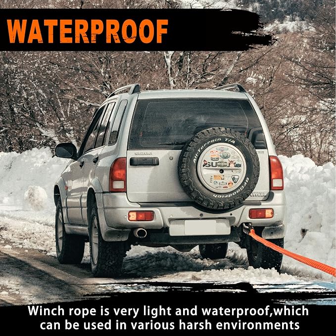 METOWARE Kinetic Recovery Rope 35, 000 LBS Offroad Tow Kit - Image 7