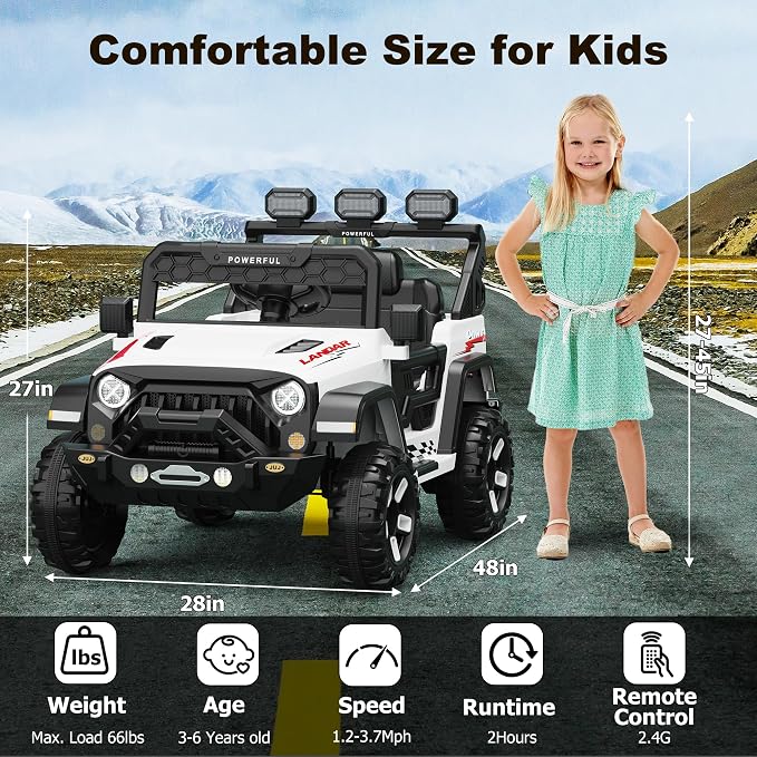 12V Ride on Toys for Big Kids, Power Wheels - Image 2