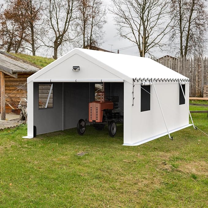 13x25 Carport, Heavy Duty Carport Canopy Garage - Image 8