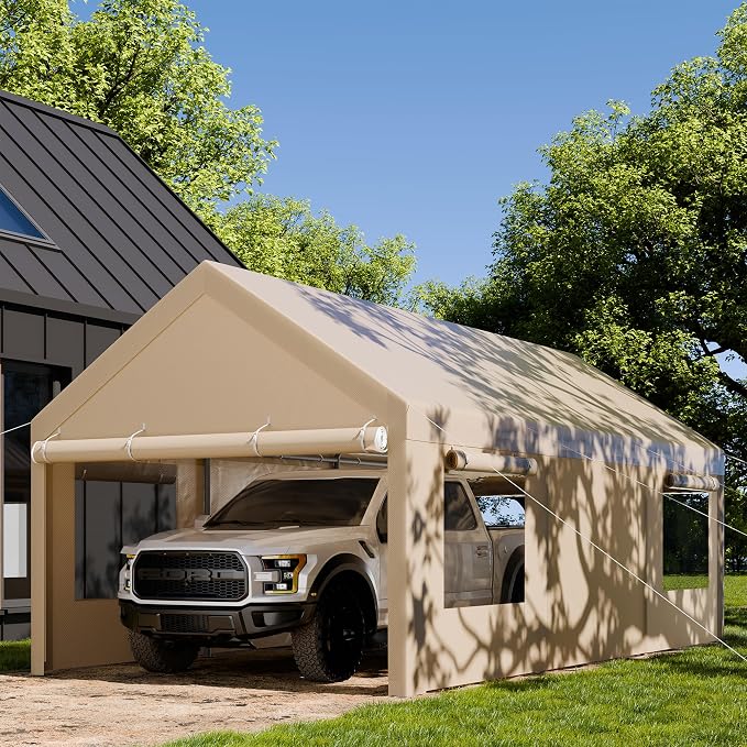 JAMFLY Carport, 10x20 ft Heavy Duty Carport - Image 8