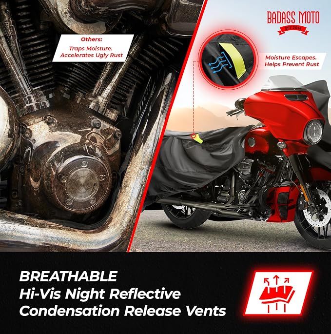 Badass Moto Ultimate Motorcycle Cover Waterproof Outdoor Heavy Duty Durable All - Image 3