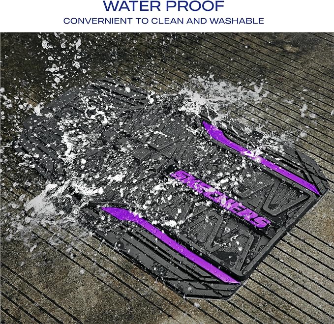 Skechers Car Floor Mats, Heavy Duty Rubber Car Mats Full Set, All Weather Floor - Image 5