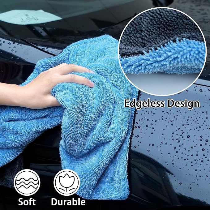LIVOS 2 Pack Car Drying Towel, Premium Microfiber Towels - Image 4