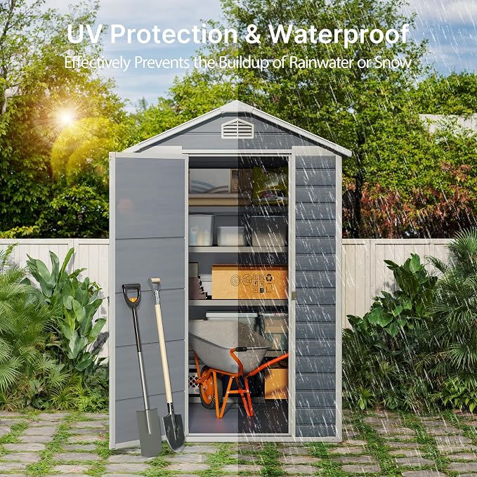 Gizoon 6x4 FT Outdoor Storage Shed - Image 5