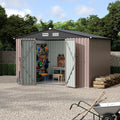 8x10 FT Metal Storage Sheds Outdoor by RELJOFUM