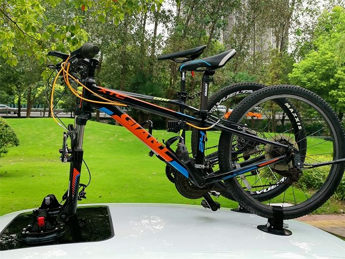 Bike Rack for Car Roof, Vacuum Suction Cup Bicycle Carrier Aluminium Alloy Roof - Image 5