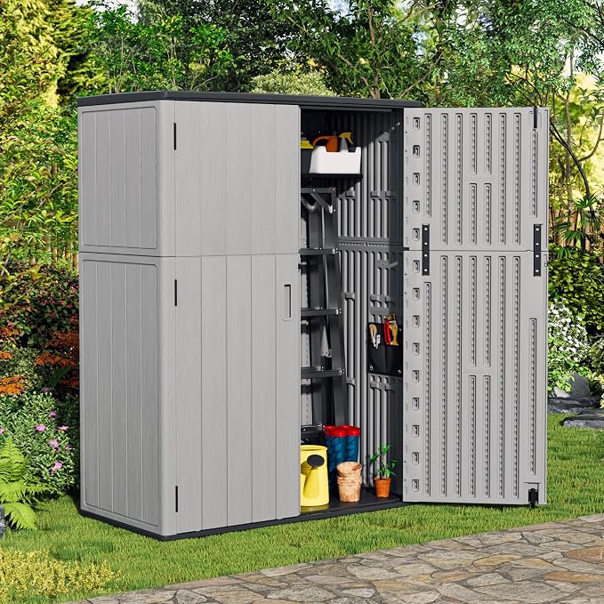Plastic Outdoor Storage Cabinets, Vertical Sheds&Outdoor Storage - Image 3