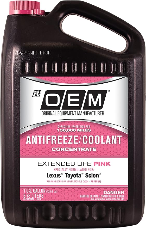 Recochem OEM 86-174POEM Pink Premium Antifreeze Concentrate Extended Life PINK by OEM