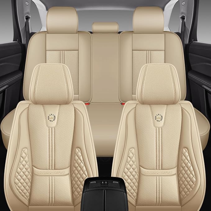 Car Seat Covers Front Only, Easy Install Luxury Leather Automotive Seat Covers - Image 6