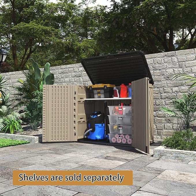 HOMSPARK Storage Shed Weather Resistance, Horizontal Storage Shed - Image 5