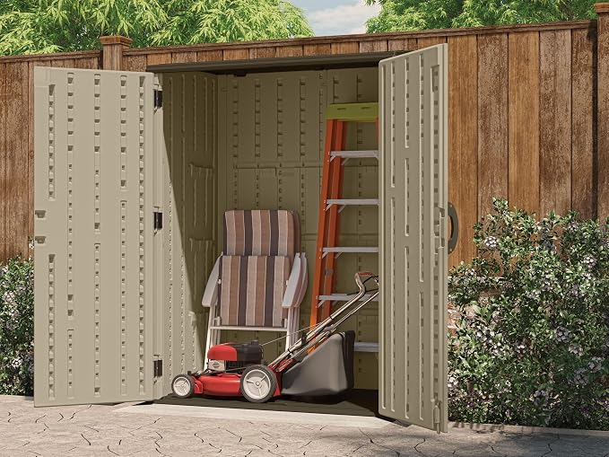 Suncast 54 Cubic Feet Vertical Storage Shed - Image 10