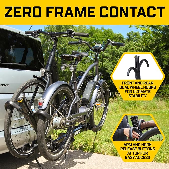 Saris SuperClamp G3 2-Bike HD Hitch Rack – Lightweight Platform Bike Carrier - Image 2