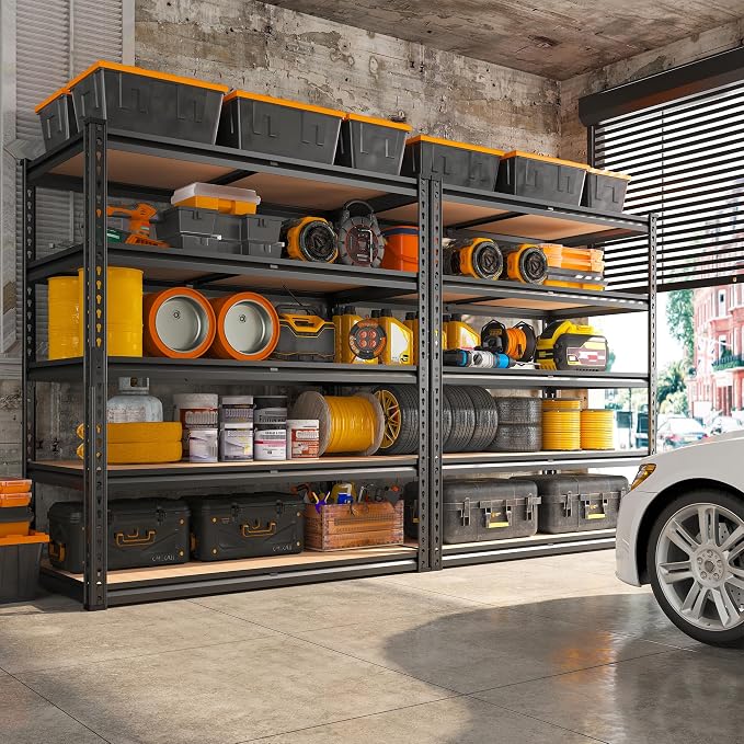 REIBII 2000LBS Garage Shelving Heavy Duty 72''H Storage Shelves 5 Tier Heavy - Image 2