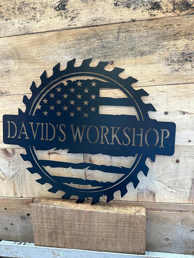 Personalized Papa's Workshop Metal Sign - Image 2